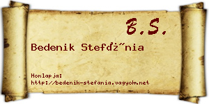 Bedenik Stefánia névjegykártya